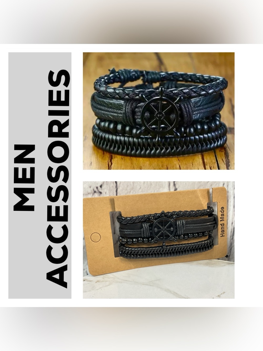 🌟🌟 Men’s Genuine Leather Bracelets